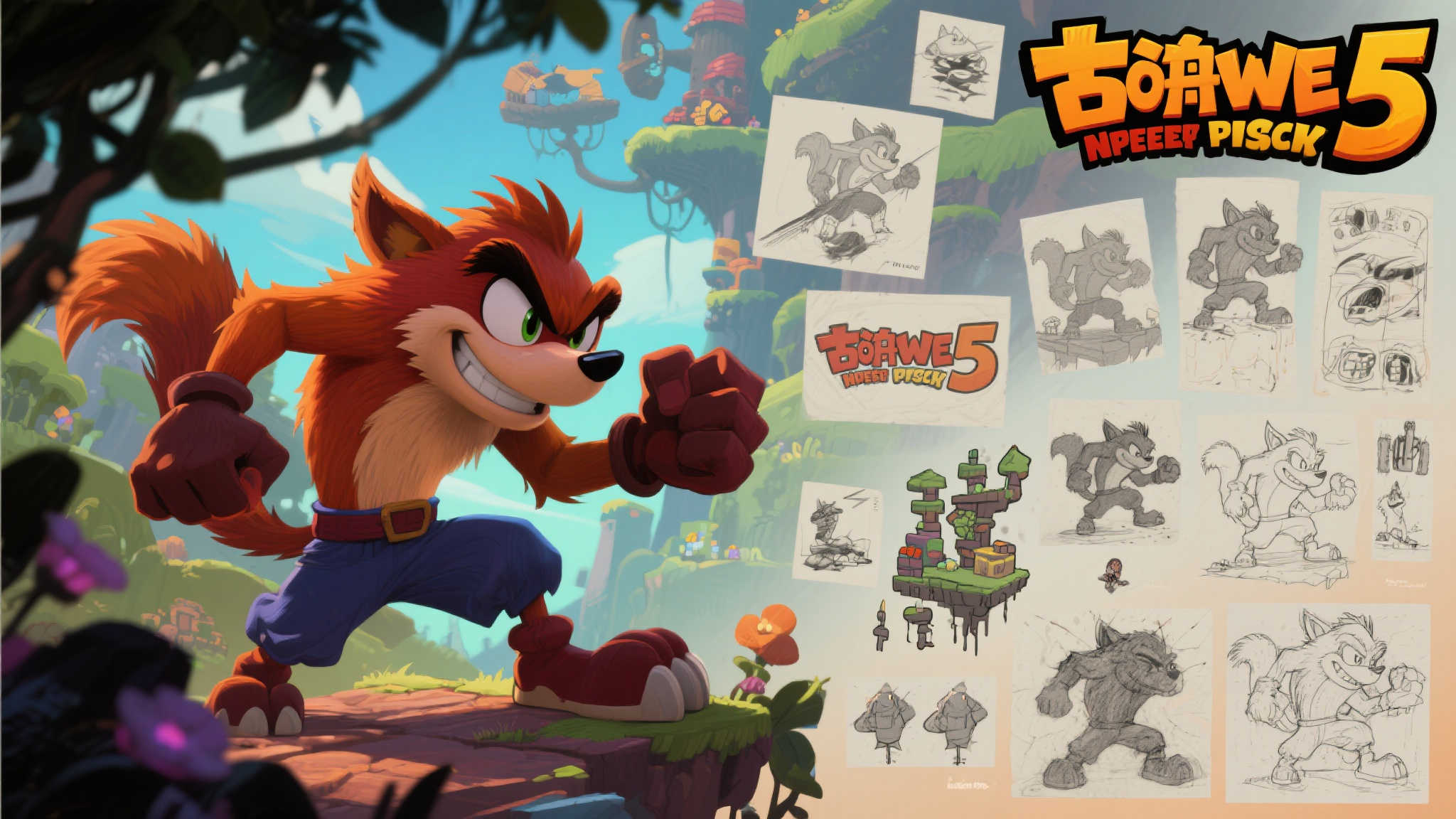 《古惑狼5》概念艺术曝光，项目夭折成遗憾